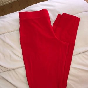 Red leggings